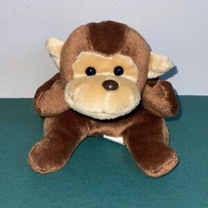 Great American Fun Plush Monkey Brown Tan Stuffed Animal 9" Soft Toy